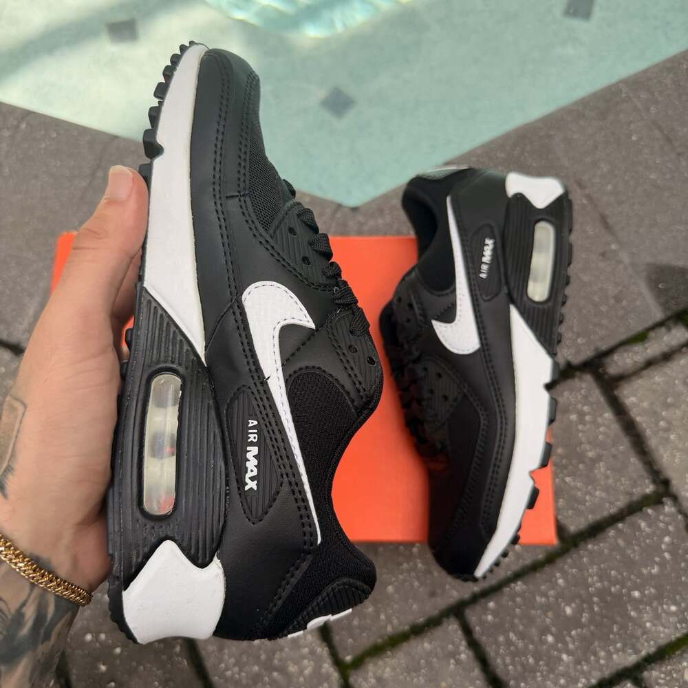 WOMEN’S 6.5, YOUTH 5Y NIKE AIR MAX 90 DH8010-002 BLACK WHITE AIRMAX - Picture 4 of 6